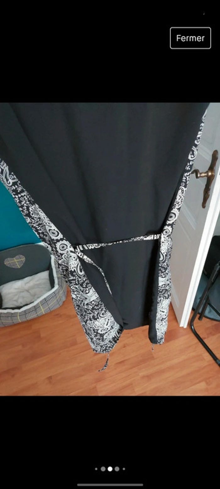 Tunique/blouse Promod taille 38/M blanche et noire avec perles très bon état - photo numéro 5