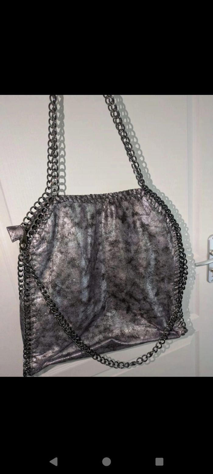 Sac gris argenté