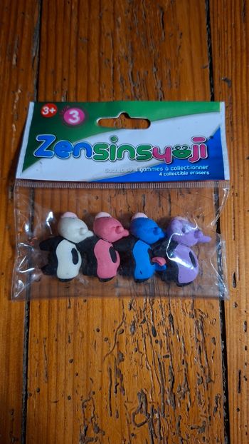 Lot de 4 Gommes de Collection Zensinsyoji