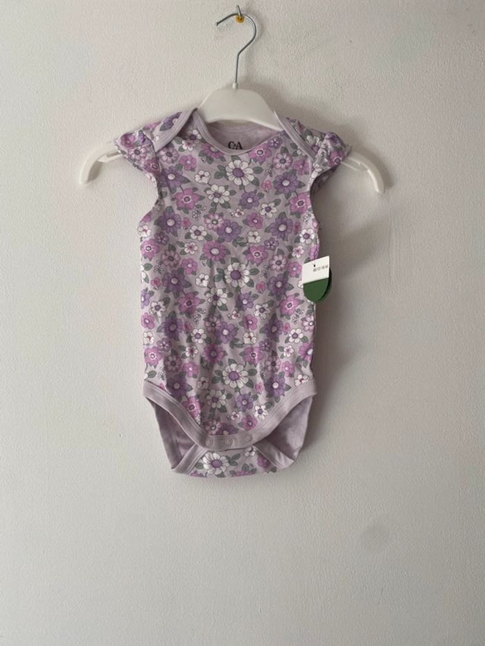Bodies fille 12-18mois avec des fleurs