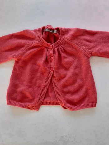 Gilet fille 12 mois corail Bout'chou
