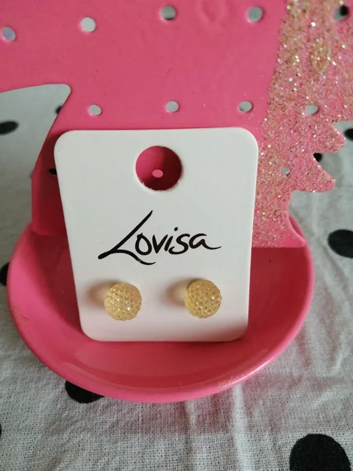 Boucles d'oreilles boules style shambala transparente / sans marque - photo numéro 3