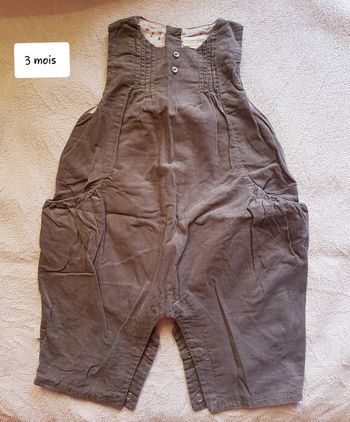 Salopette velour obaïbi 3 mois