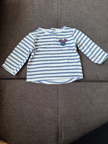 Maillot marinière à manches longues Minnie 6 mois Disney