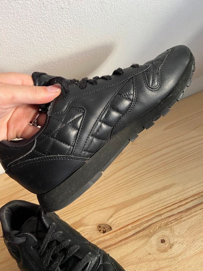 Reebok classic leather quilted noires - photo numéro 7