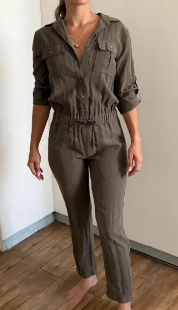 Combinaison kaki Banana Moon – Taille XS (jamais portée)