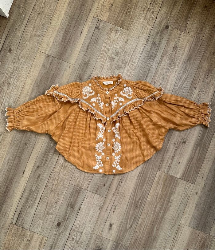 Chemise à carreaux à volant Louise Misha 4 ans