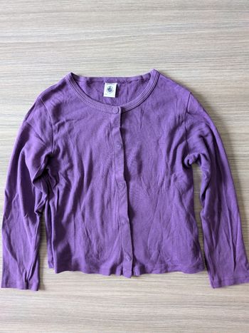 Gilet violet 6 ans petit bateau ete