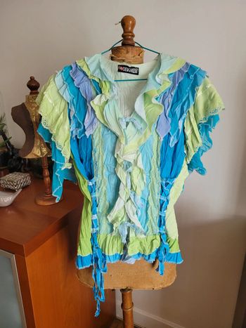 Haut froufrou taille 2 multicolore