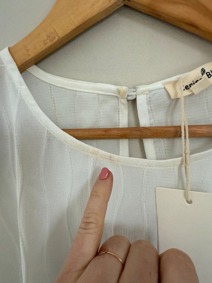 Blouse blanche manches ballons - photo numéro 5