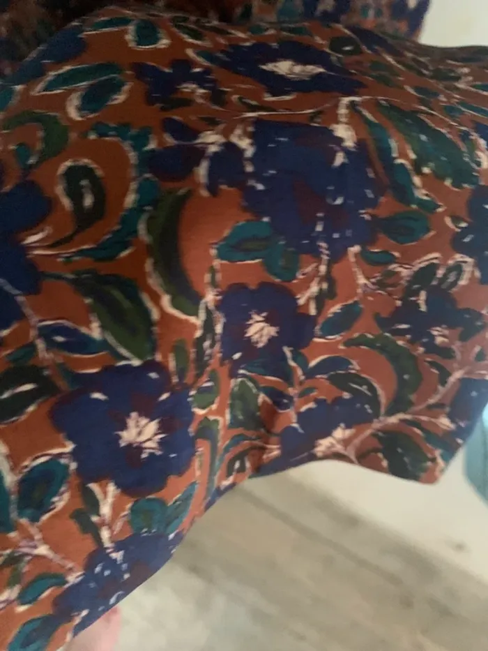 Pantalon motifs fleurs camaïeu taille 40 - photo numéro 7