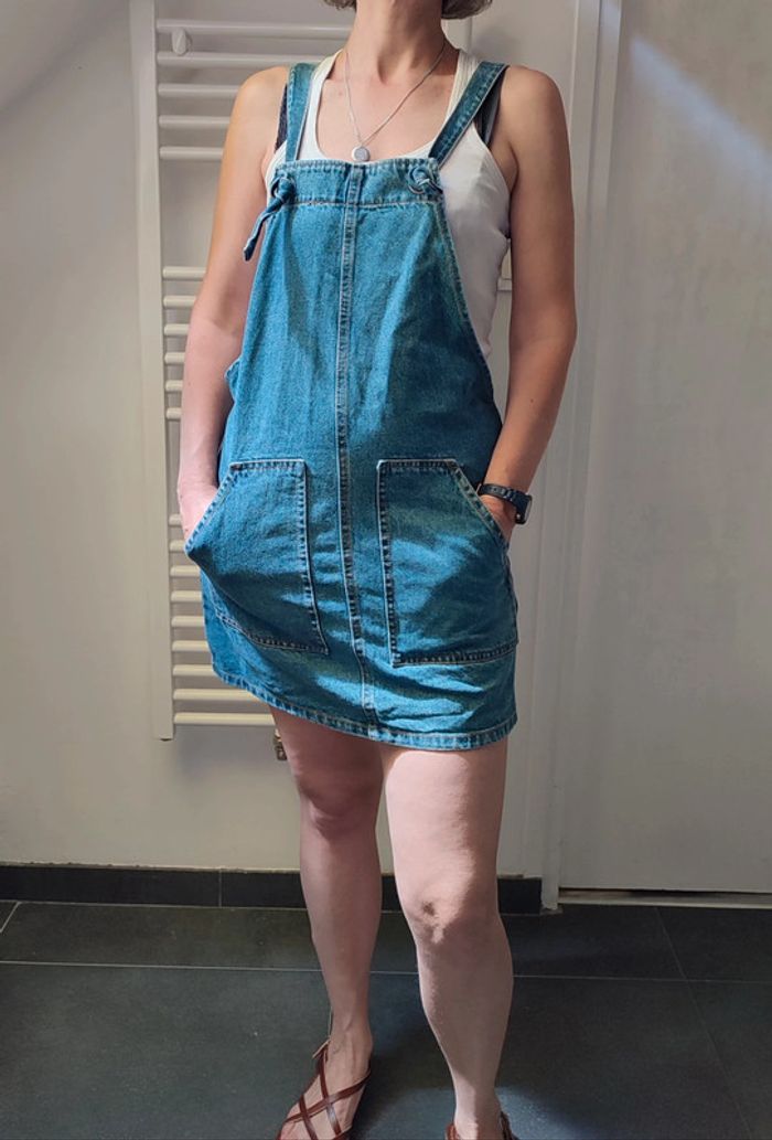 Robe salopette en jean M - photo numéro 2
