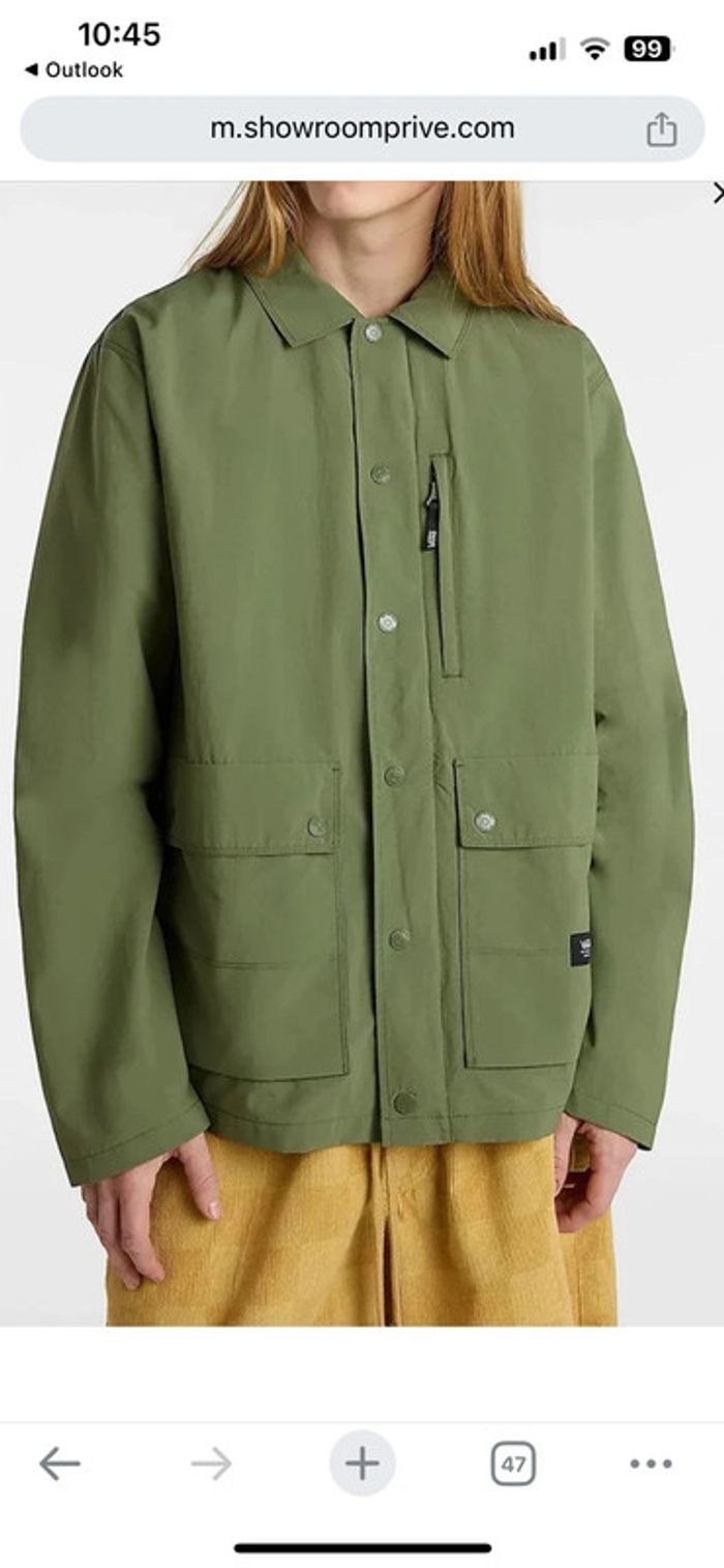 Veste Manteau Vans WW Drill Chore - Kaki Neuf - photo numéro 2