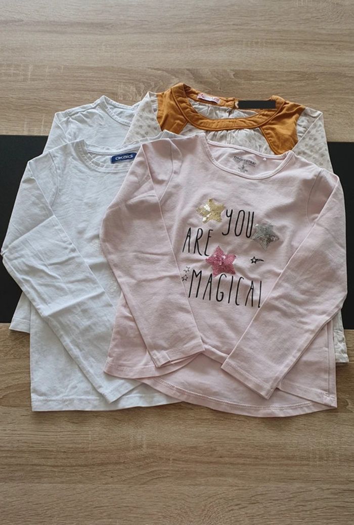 Lot de 4 tee-shirts manches longues 5 ans