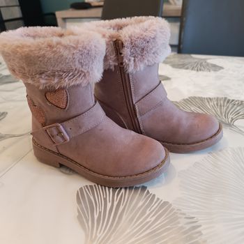 Bottes rose pour fille taille 29