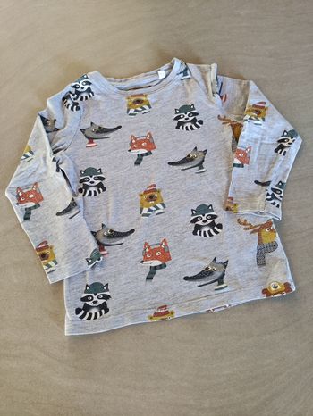 T-shirt fin animaux en hiver