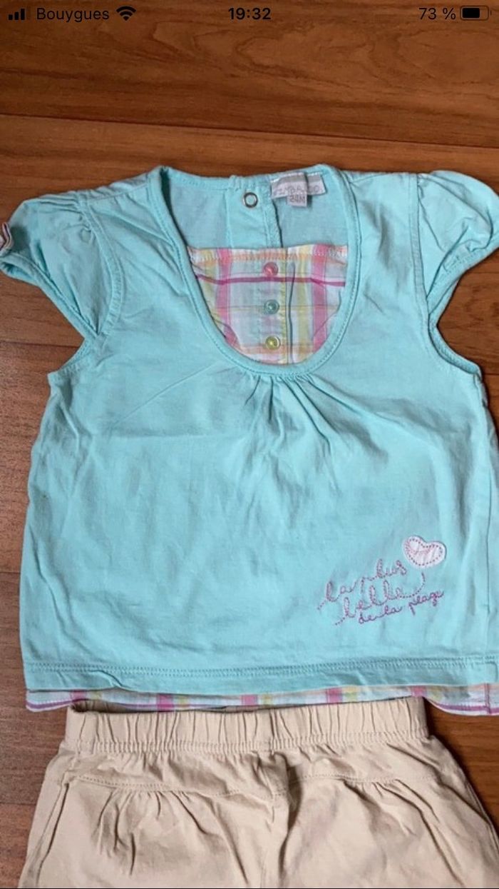 Ensemble short t-shirt 24 mois 2 ans - photo numéro 2
