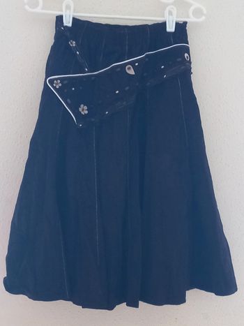 Jupe évasée brune avec motifs T: 40