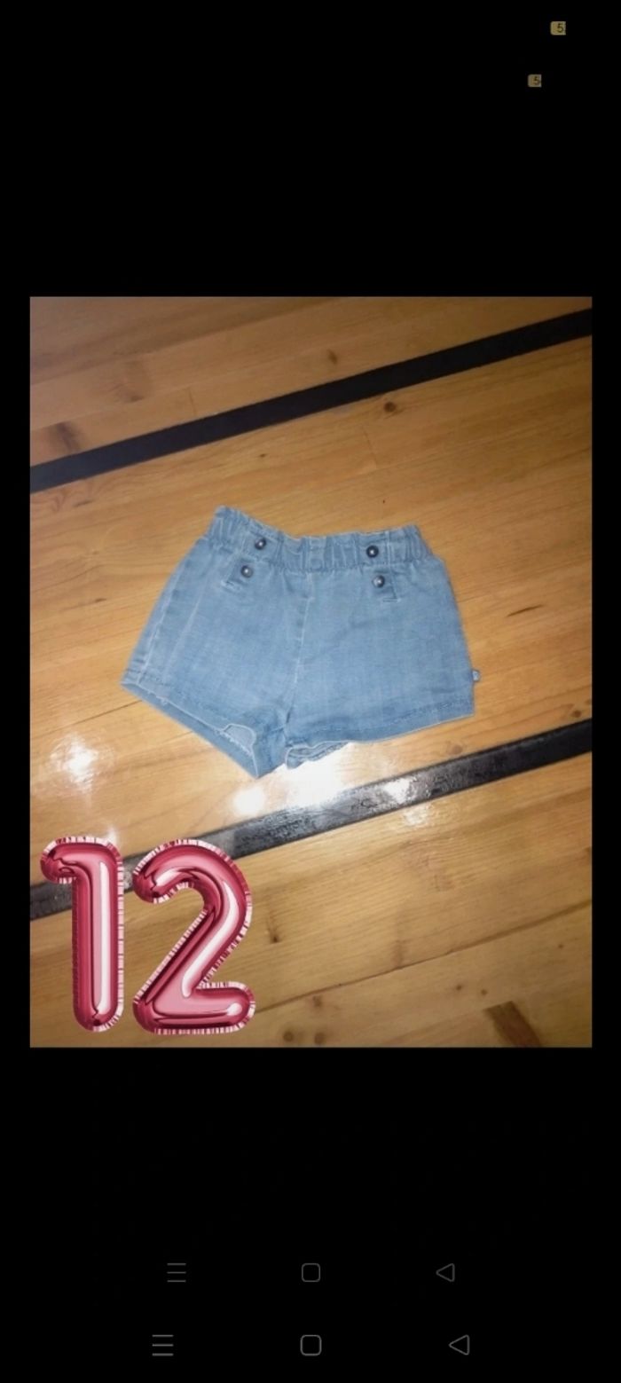 Short fille 12 mois