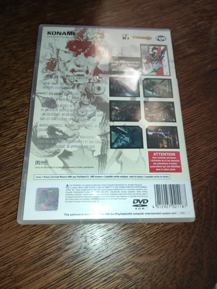 Metal gear solid 2 ps2 - photo numéro 2