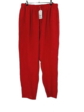 Pantalon lin fluide paprika