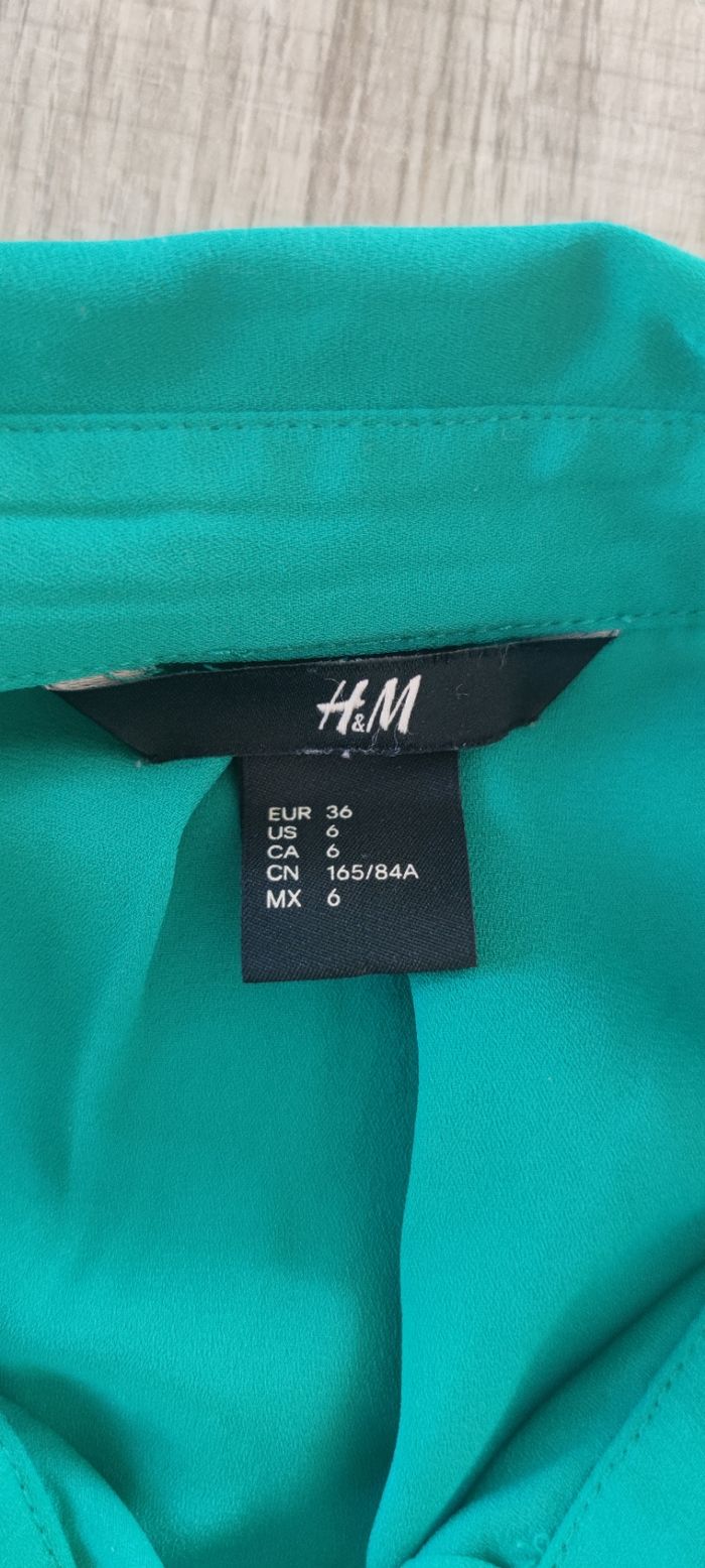 Chemise verte H&M femme Taille 36 – manches longues – élégante & chic - photo numéro 7