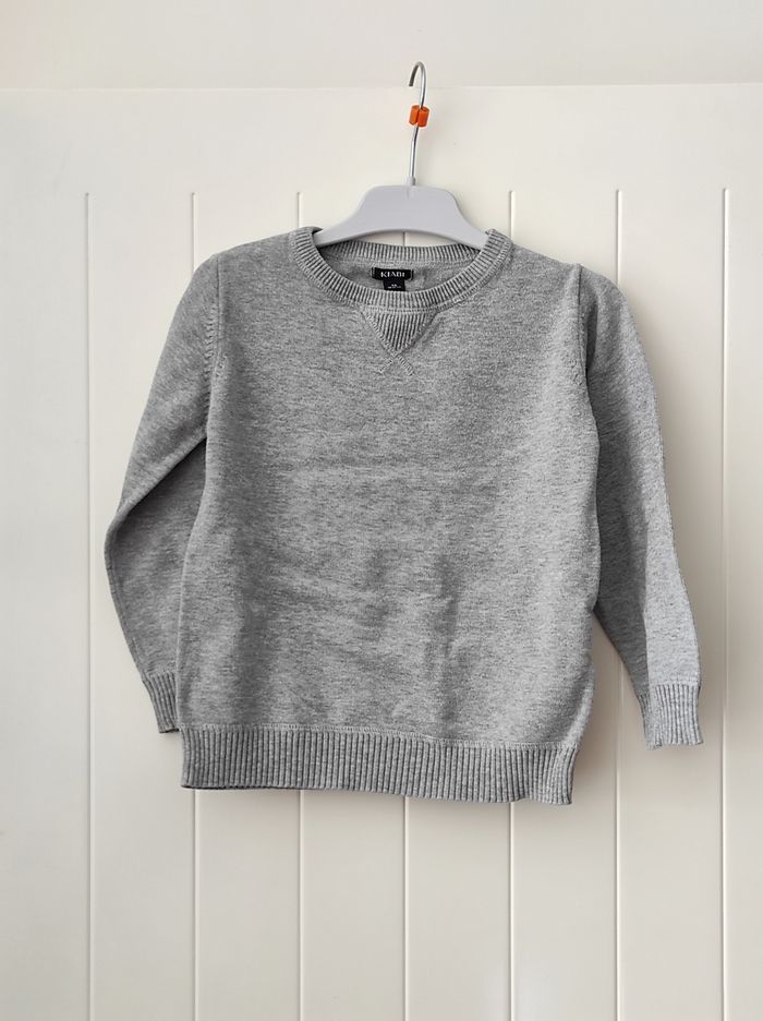 🧒 Pull en coton garçon 4 ans – gris - photo numéro 2