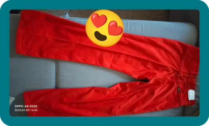 Jean rouge en coton wrangler
