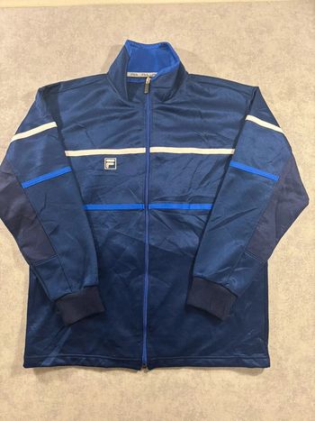 Veste - Track Jacket Fila Vintage brodé Bleu marine taille S