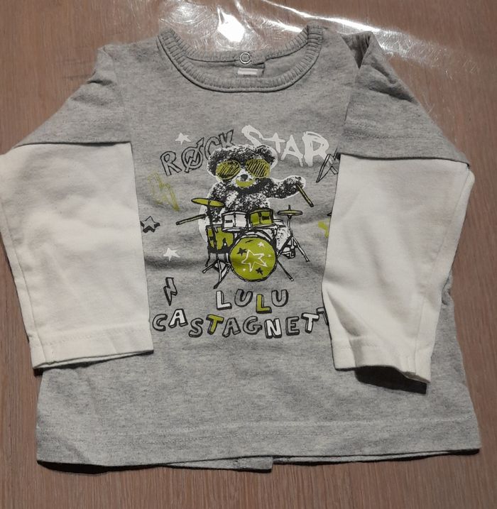 Lot de 3 t-shirts longues manches garçon 68 - photo numéro 5