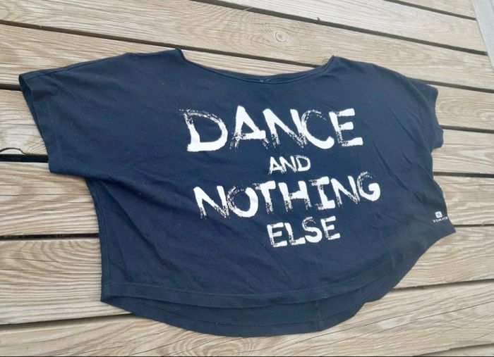 top cropped danse Taille 10 ans (convient à une taille adulte aussi) Inscription argentée - photo numéro 4