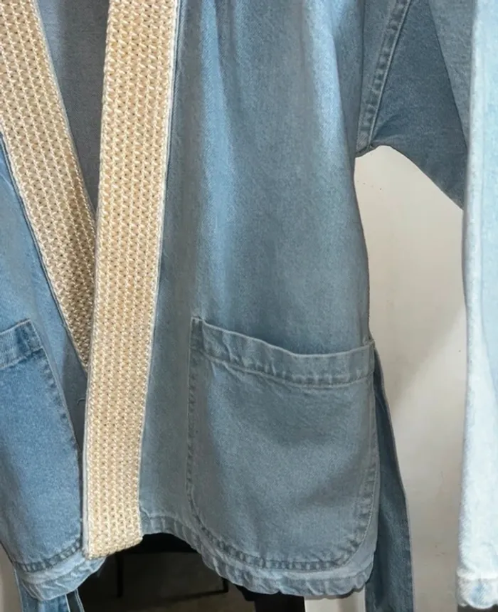 Superbe Veste Kimono en jeans , taille S, Neuf - H2O - photo numéro 9