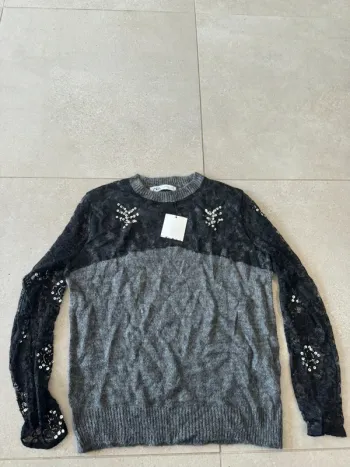 Pull gris Zara, neuf avec étiquette, taille M