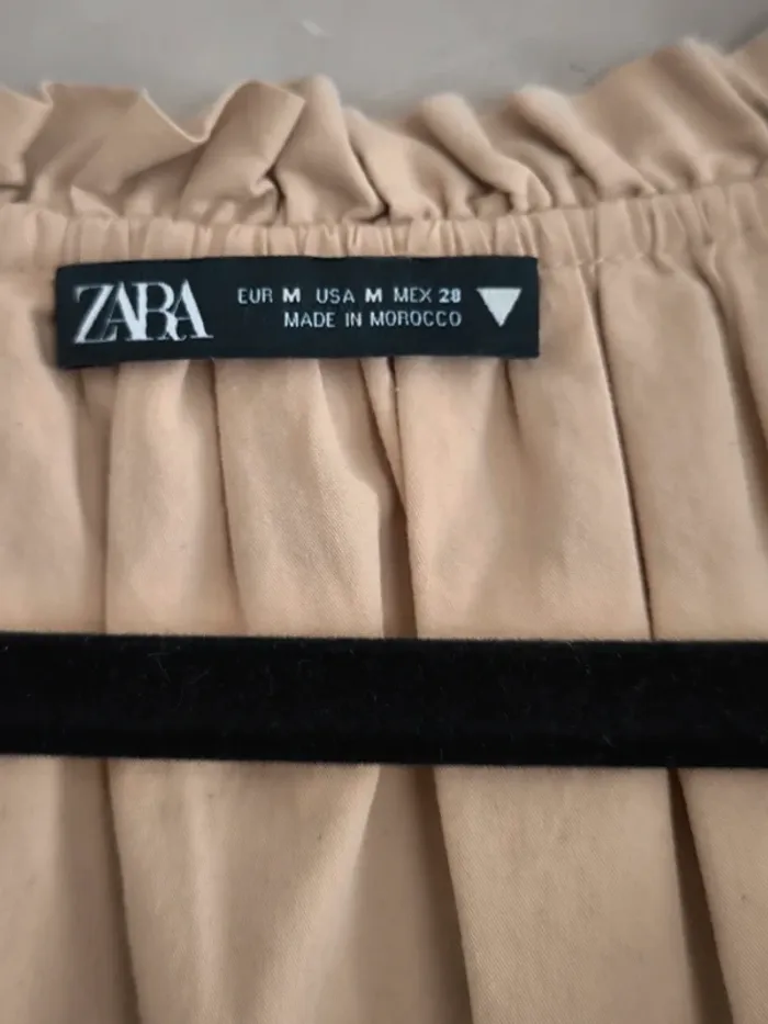 Blouse chemise oversize beige Zara 38 - photo numéro 3