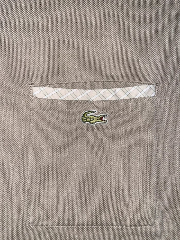 Polo Lacoste beige classique avec poche - photo numéro 3