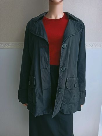Trench court noir délavé T42 cintré V*128