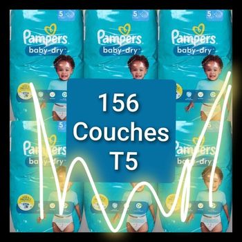 156 Couches Pampers Taille 5 Neuf