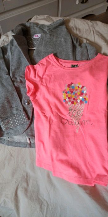 Ensemble veste + t-shirt fluo