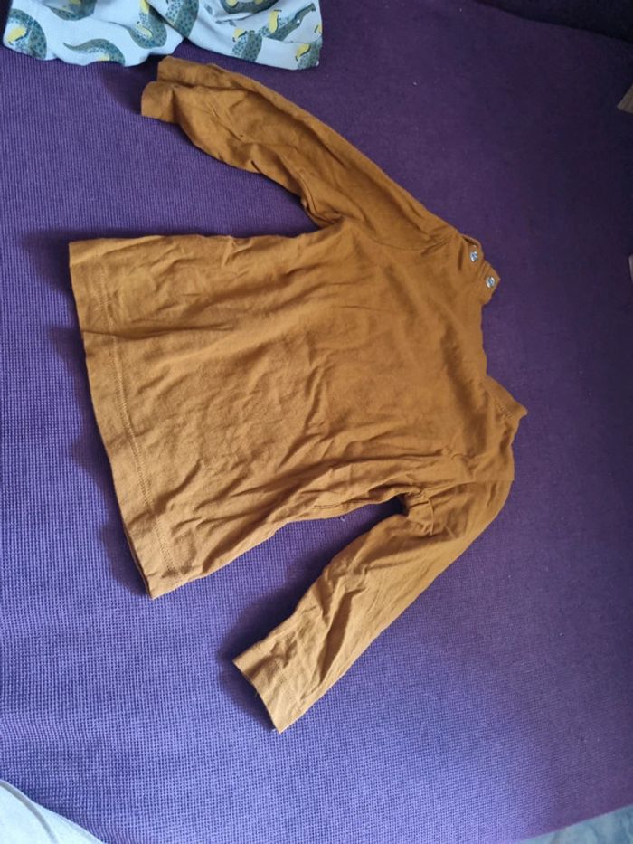 Tee shirt manches longues "ma petite bouille" mots d'enfants 18 mois - photo numéro 3