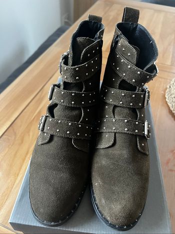Bottines marron femme