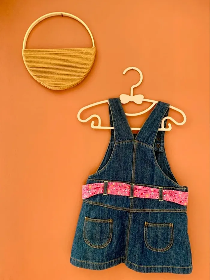 Robe en jean fille- 12 mois - photo numéro 2