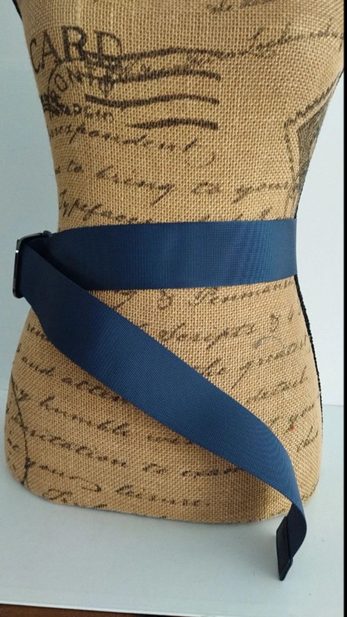 Ceinture ajustable bleu marine synthétique femme 110 cm - photo numéro 5