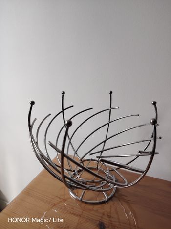 ❤️Très joli panier corbeille, design, inox, multi usage