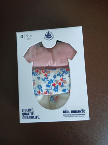 lot 3 bodies manches courtes fille petit bateau 67 cm 6 mois