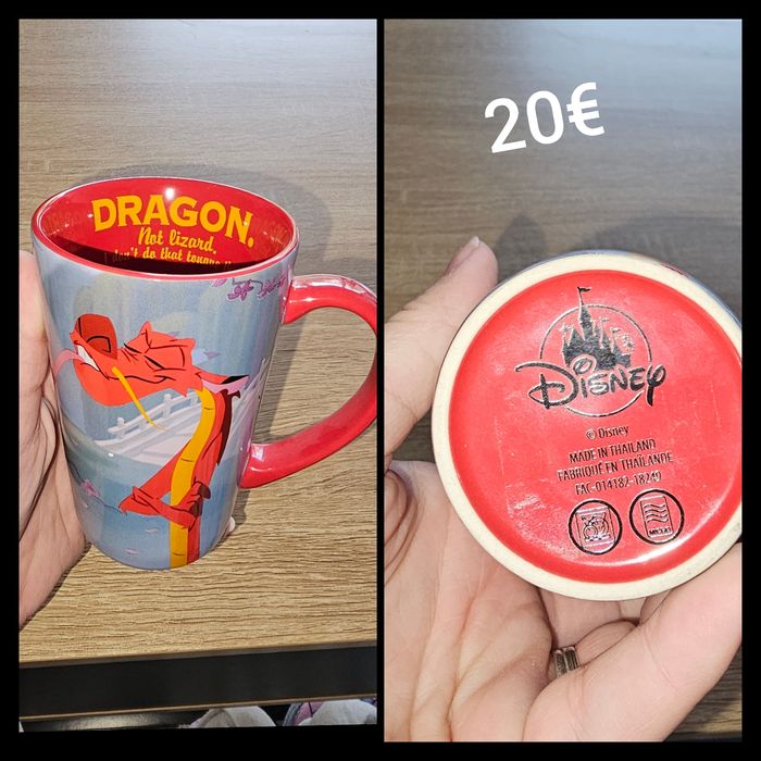 Mug Mushu dans Mulan disney officiel