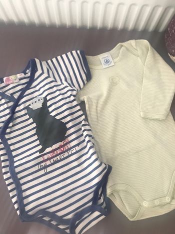 Lot 2 bodies london et petit bateau 6 mois
