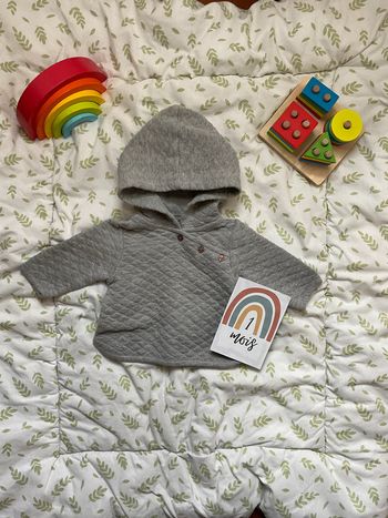 sweat à capuche gris 1 mois bout'chou