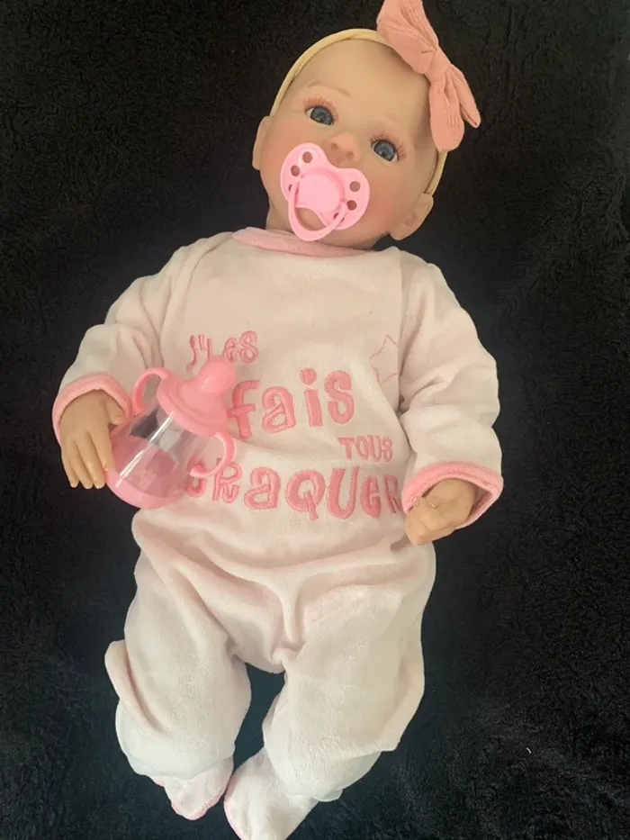 Bébé Reborn réaliste de 48 cm en vinyle souple