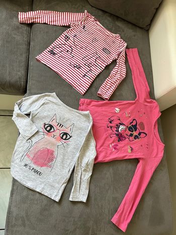Lot 3 tee shirt motif animaux