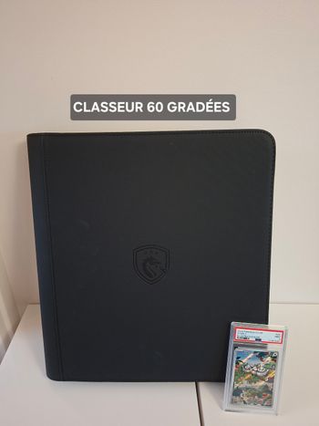 Classeur 60 cartes gradées Pokémon PSA , pca , collect-aura etc.. coloris noir ⬛️